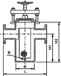 手輪快開(kāi)籃式過(guò)濾器結(jié)構(gòu)圖